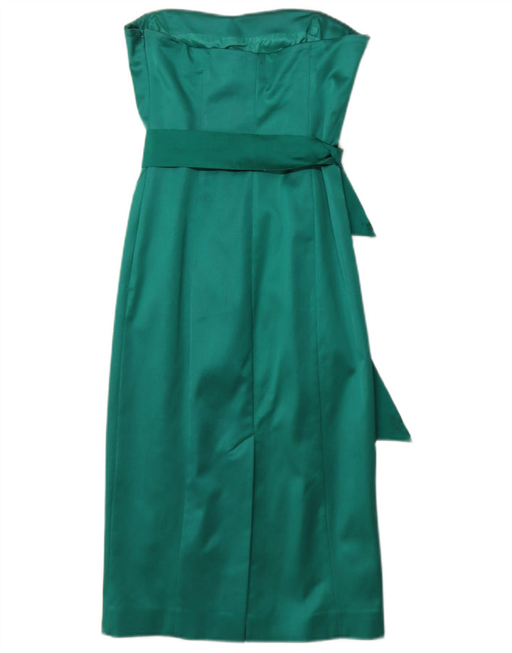 Vestido feminino COAST sem alças UK 8 pequeno acetato verde