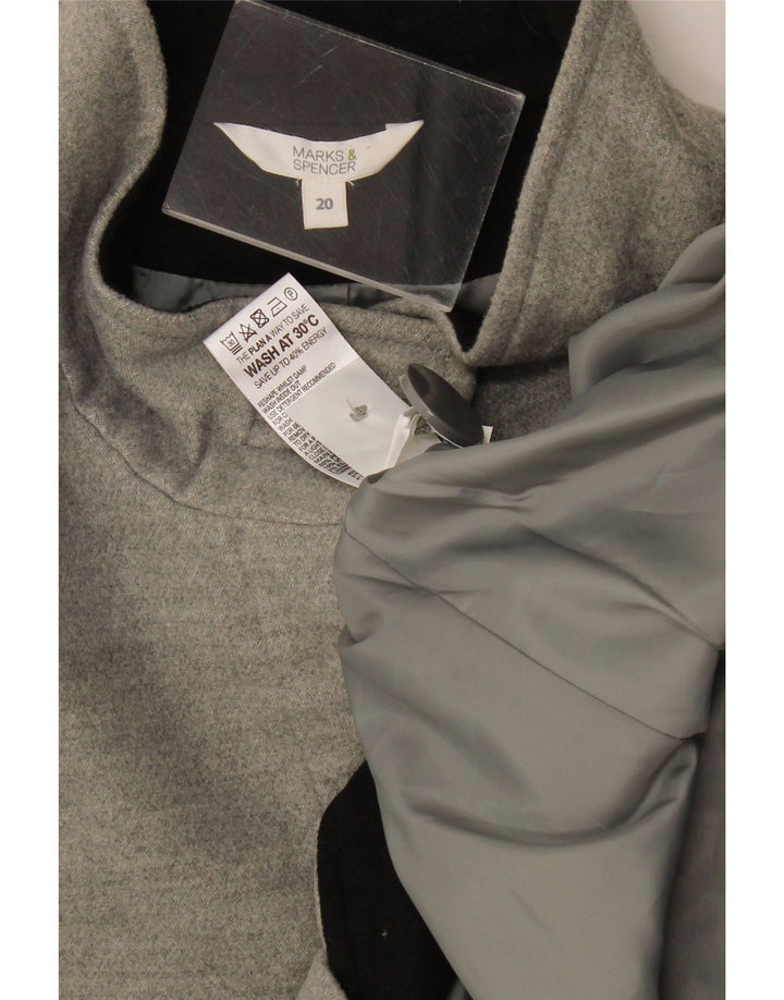 Jaqueta bomber feminina Marks & Spencer UK 20 2XL cinza poliéster