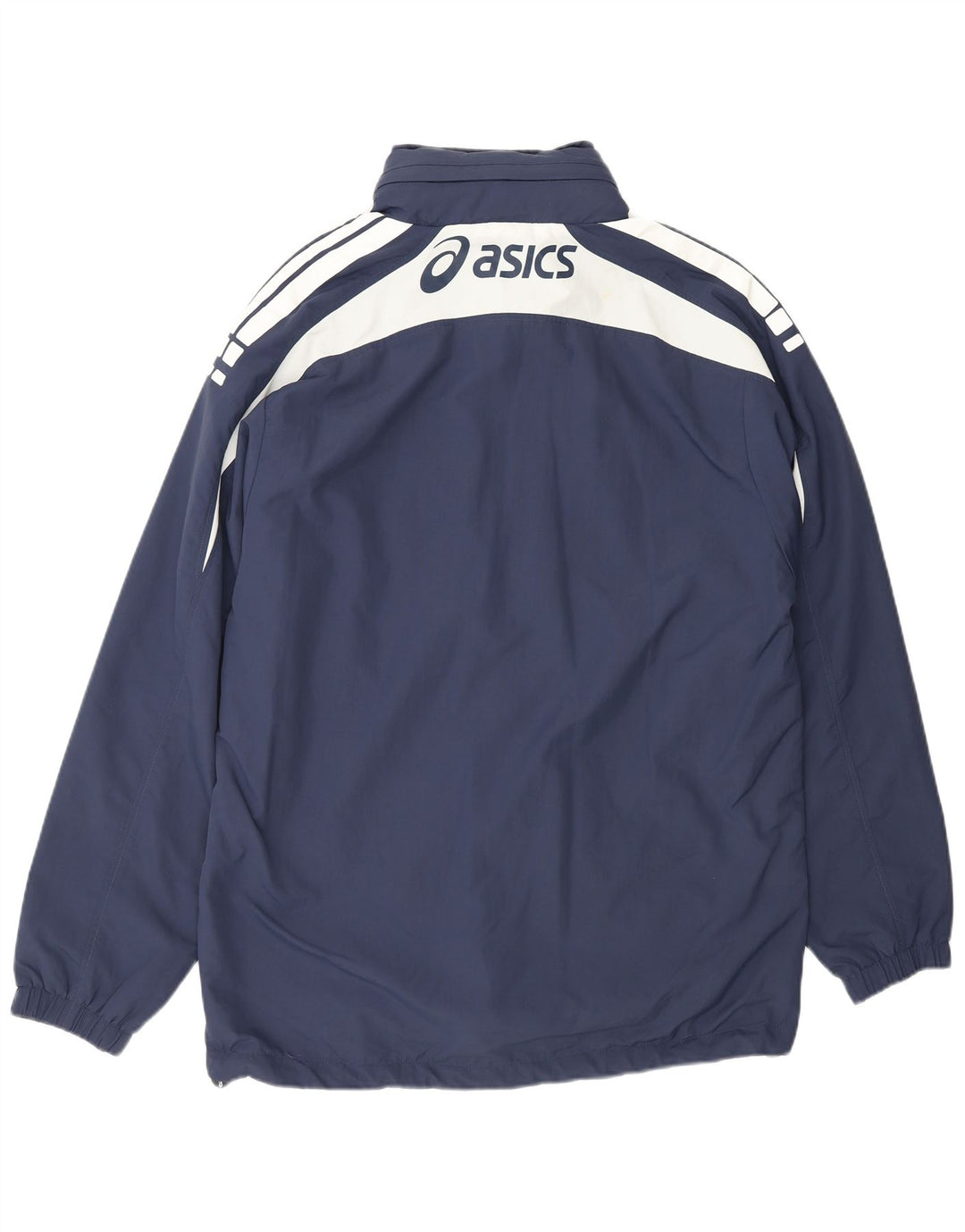 ASICS Mens Graphic Tracksuit Top Jaqueta Médio Azul Marinho Colorblock