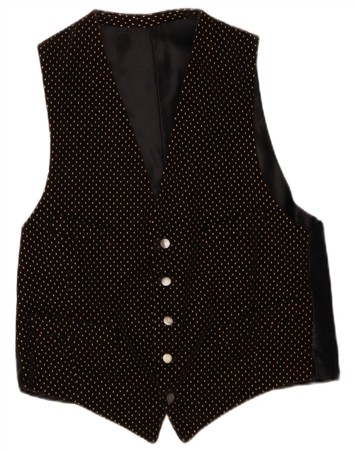 Colete masculino vintage pequeno com bolinhas pretas
