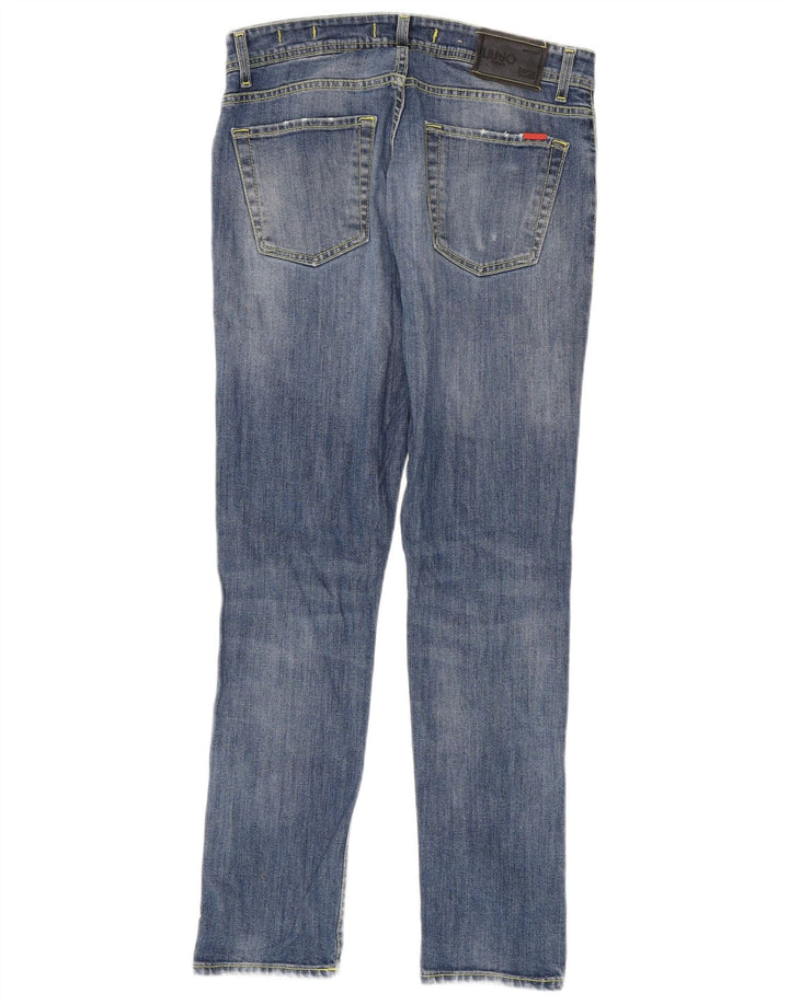 Liu Jo Masculino Slim Jeans IT 45 Pequeno W30 L30 Azul Algodão