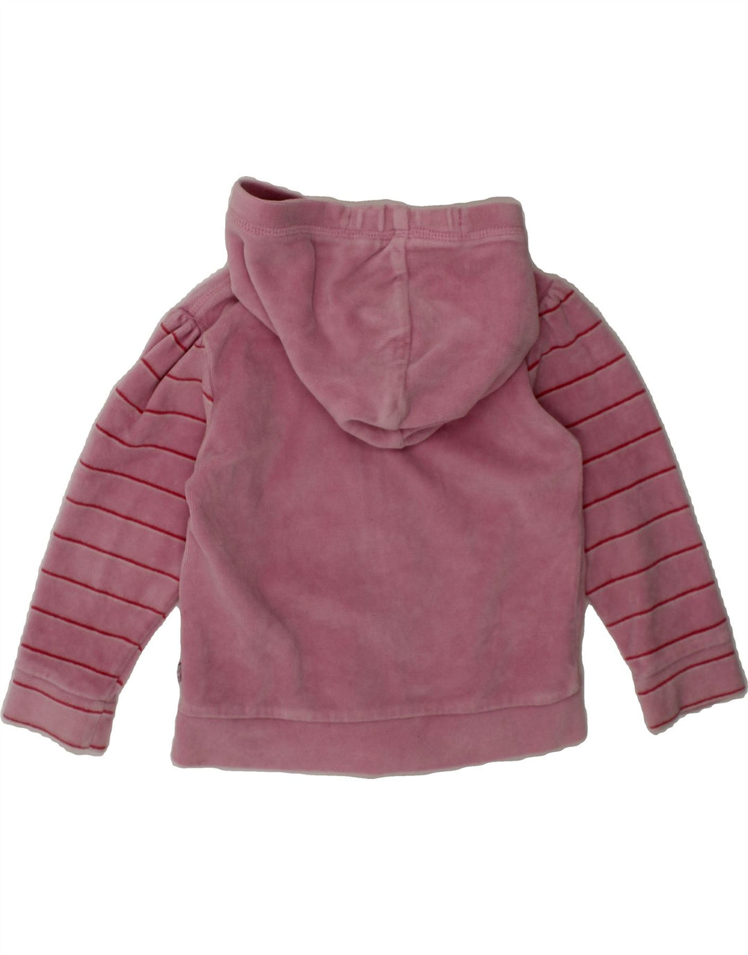 CHAMPION Baby Girls Zip Hoodie Sweater 9-12 Months Pink Striped Vintage Champion and Second-Hand Champion from Messina Hembry 