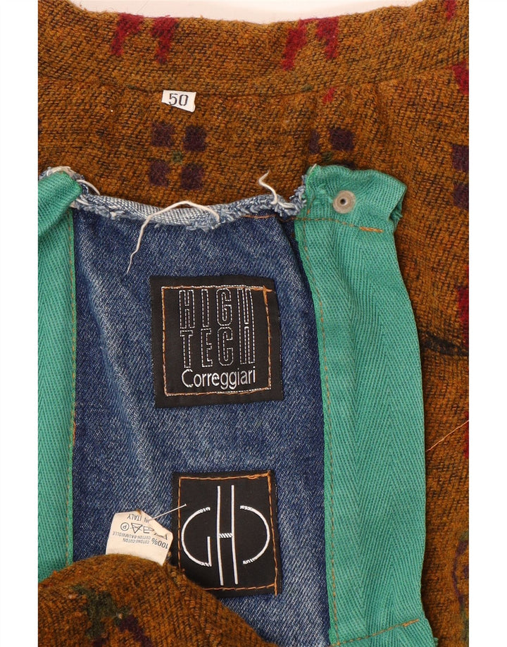 Jaqueta jeans feminina vintage de grandes dimensões IT 50 XL algodão azul