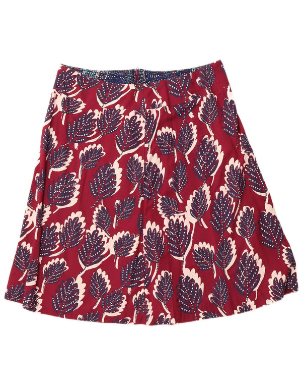 Saia feminina WHITE STUFF UK 14 grande W34 viscose floral rosa