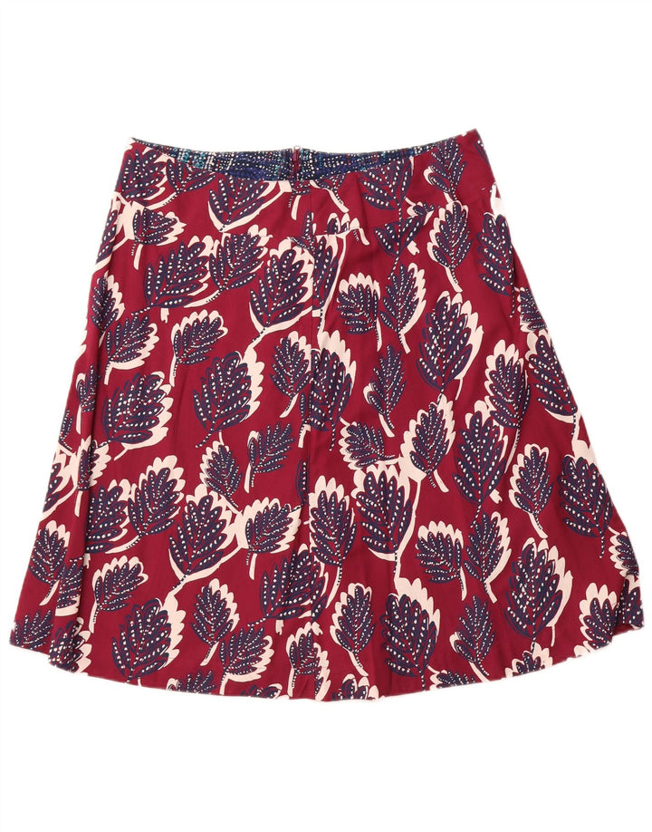 Saia feminina WHITE STUFF UK 14 grande W34 viscose floral rosa