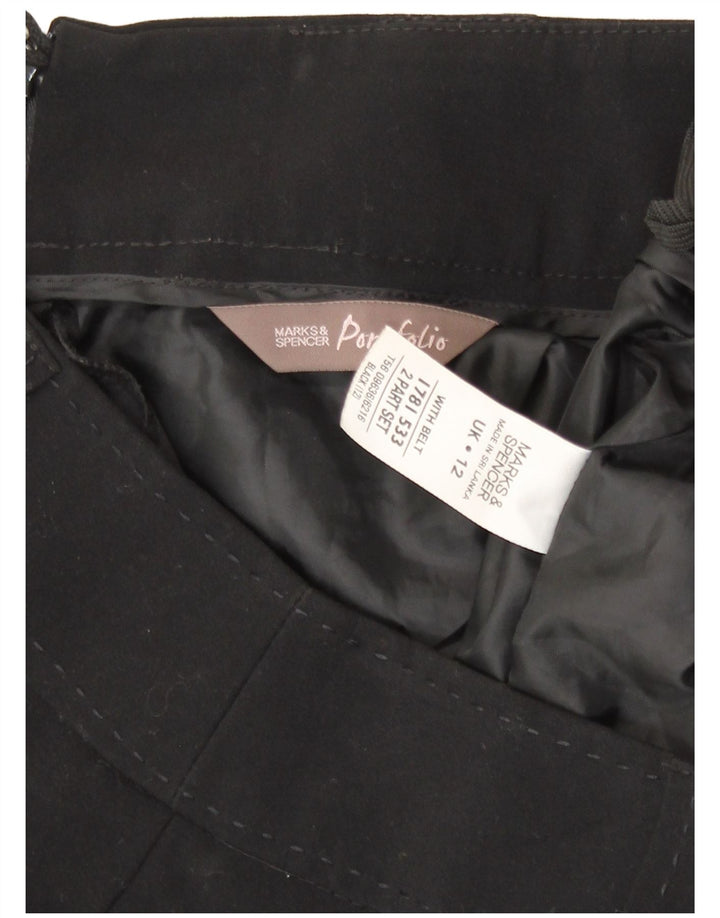 Saia Lápis Feminina Marks & Spencer UK 12 Médio W30 Preto Poliéster