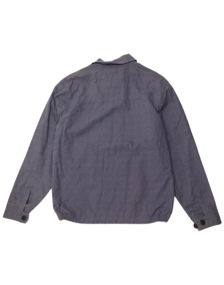 Jaqueta bomber masculina MARKS & SPENCER UK 38 algodão manchado azul médio