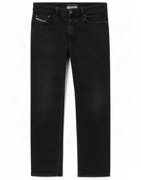 Diesel Mens Safado Straight Jeans W31 L32 Algodão Preto