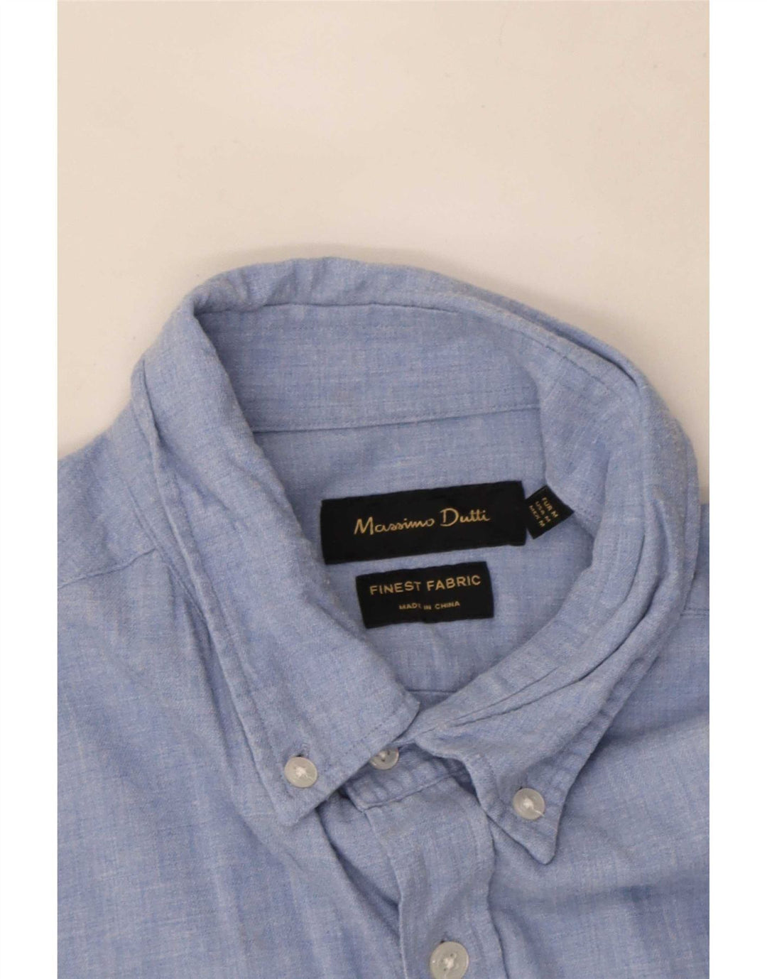 Camisa masculina Massimo Dutti azul médio