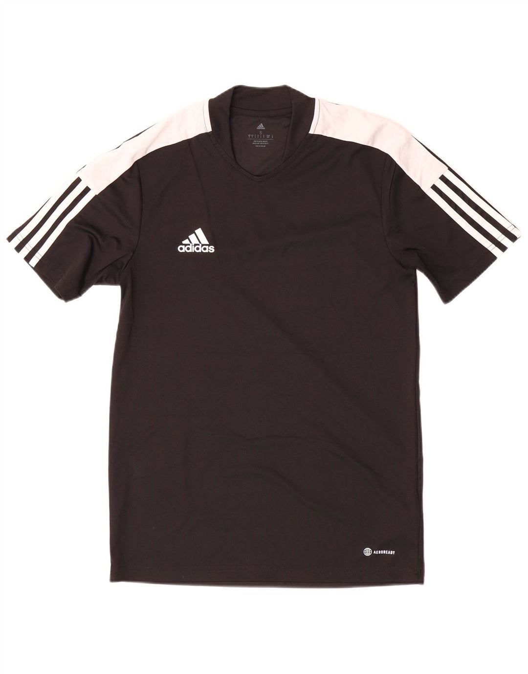 Adidas Mens Aeroready Camiseta Top Pequeno Preto Colorblock Poliéster