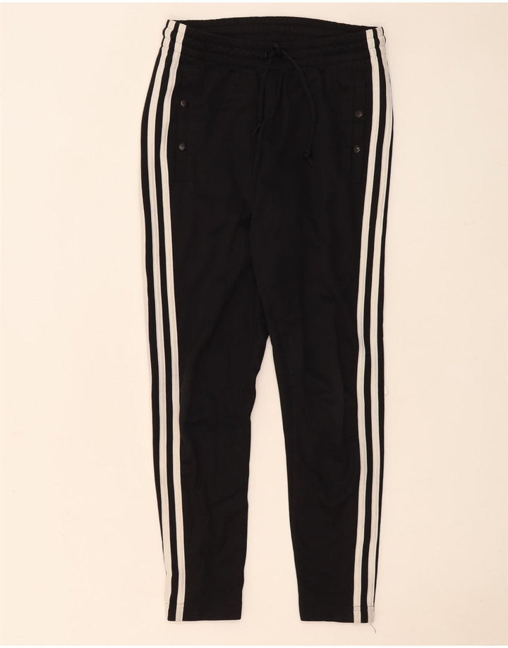 Calças de treino femininas Adidas UK 6 XS poliéster preto