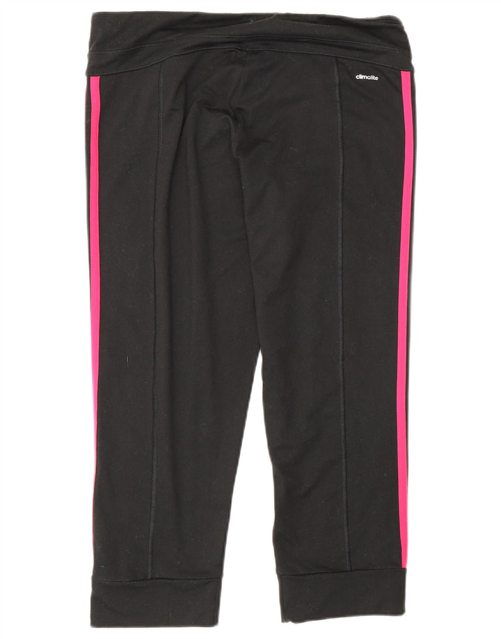 Adidas Womens Climalite Capri Leggings UK 12/14 Médio Preto Poliéster