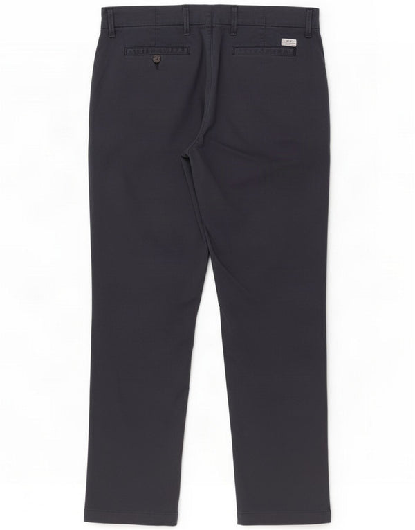 Gant Womens Straight Chino Trousers UK 16 Large W32 L26 Navy Blue Cotton