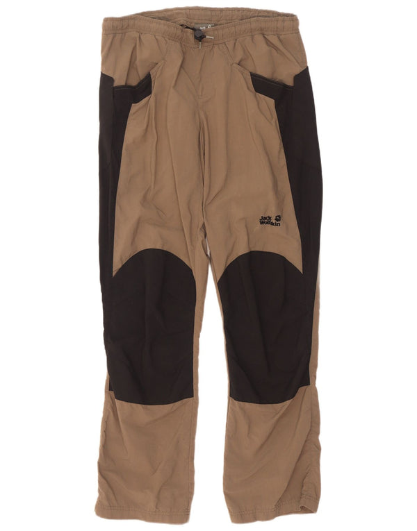 Calça de caminhada masculina Jack Wolfskin médio W32 L33 marrom colorblock