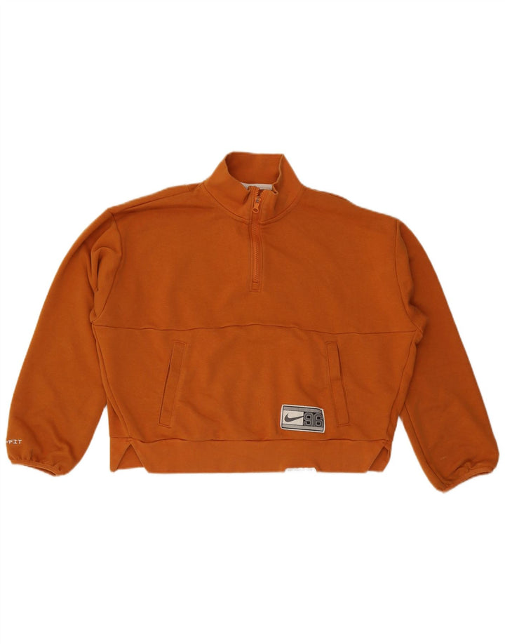 Moletom Nike Dri Fit Graphic Oversized Jumper UK 10 Pequeno Laranja