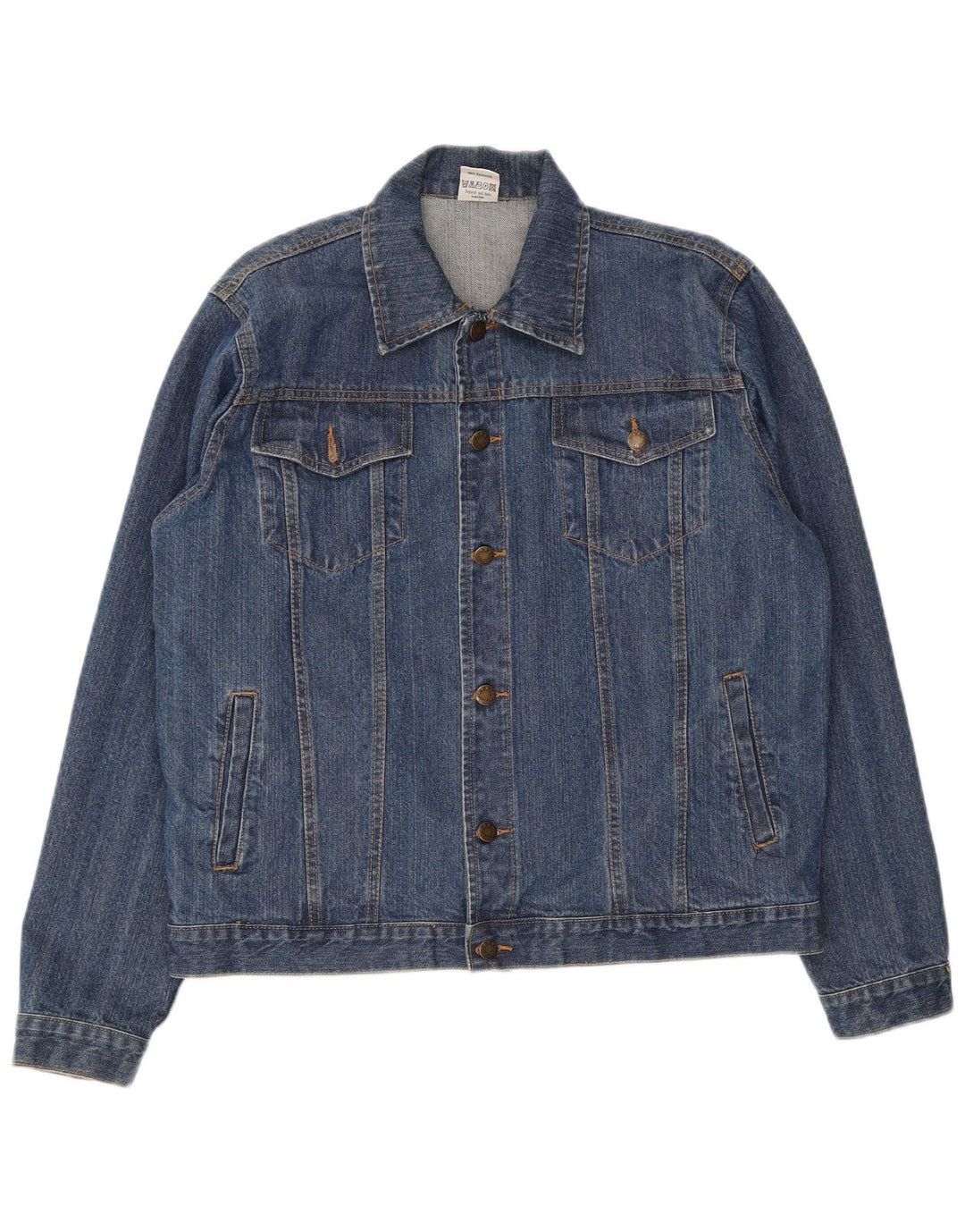 Jaqueta jeans masculina Camargue IT 48/50 algodão azul médio