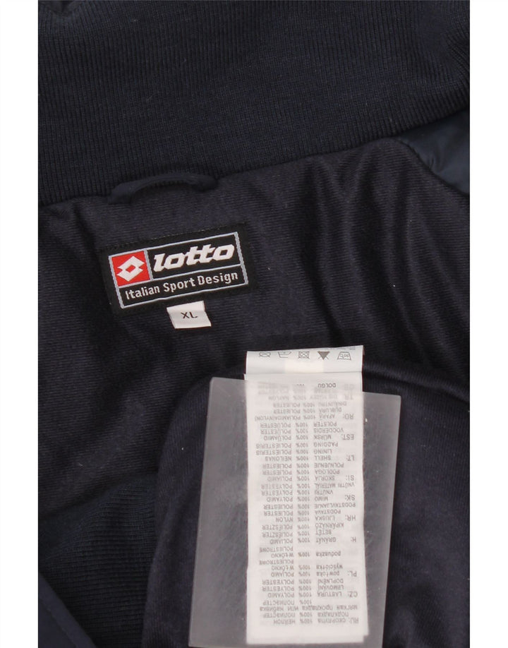 Lotto Mens Graphic Tracksuit Top Jacket XL Azul Marinho Colourblock Poliamida