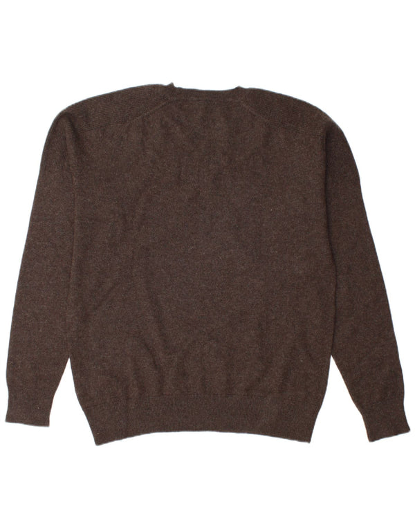 Suéter feminino Lee com gola redonda, Reino Unido 20 2XL, lã de cordeiro marrom
