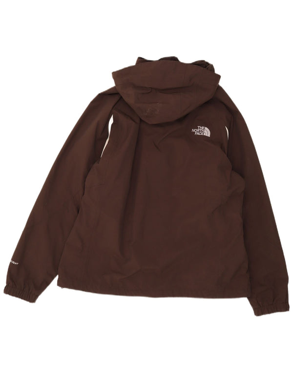 Jaqueta de chuva feminina com capuz The North Face UK 18 XL marrom colorblock nylon