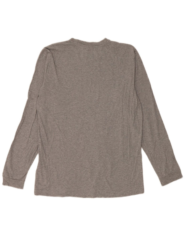 Campeão Mens Top Manga Longa XL Cinza Algodão