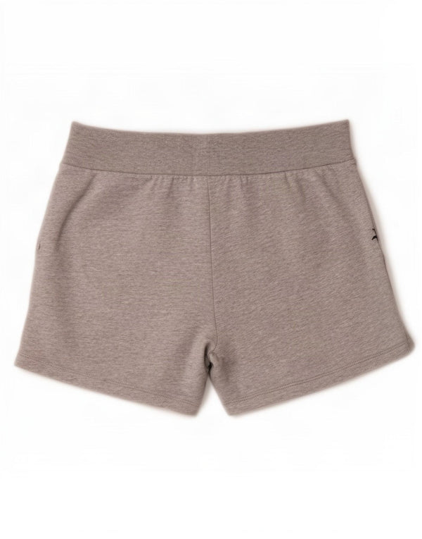 Shorts esportivos regulares femininos Puma médio cinza manchado de algodão
