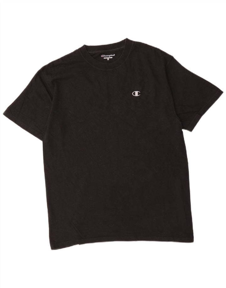 Camiseta masculina Champion de algodão preto médio