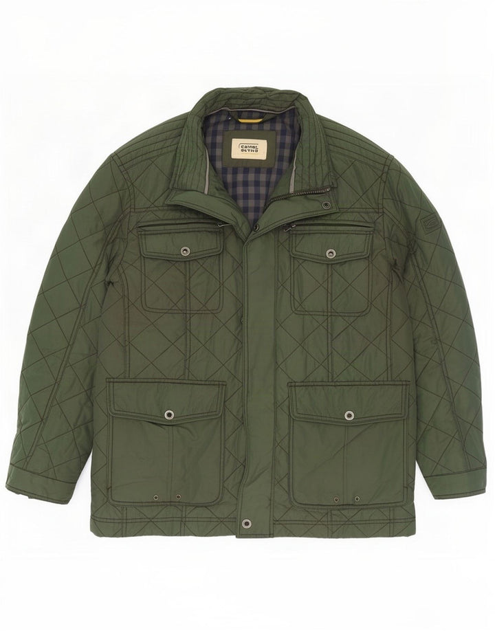 Jaqueta acolchoada masculina Camel Active EU 50 grande poliamida verde
