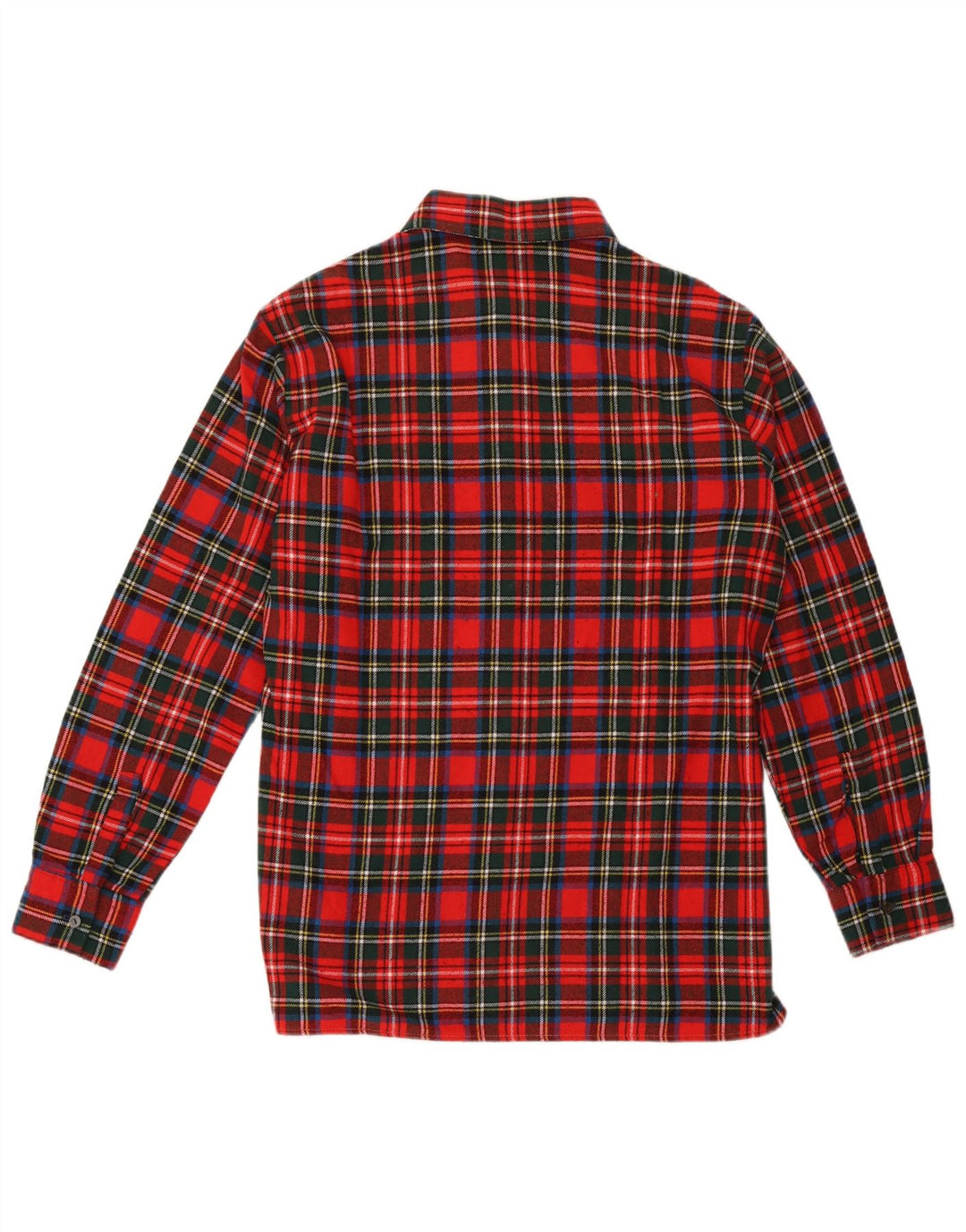 Camisa masculina vintage de flanela grande xadrez vermelho
