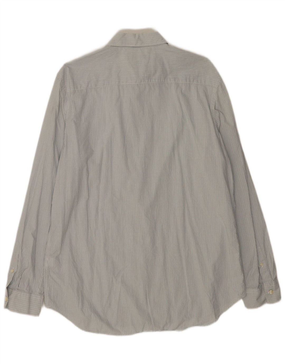 Camisa masculina Zara Regular Fit XL algodão listrado azul