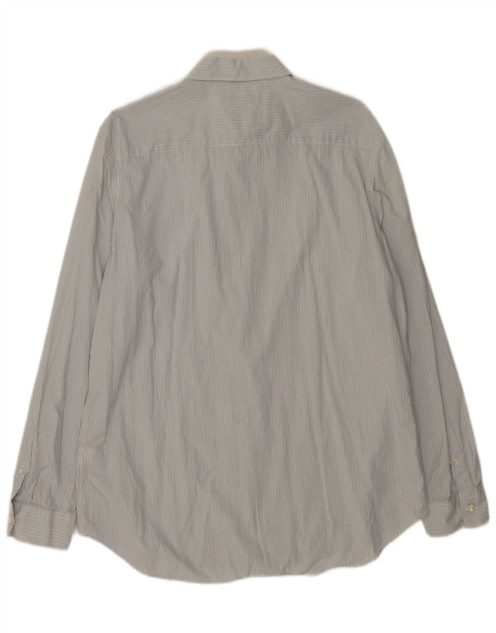 Camisa masculina Zara Regular Fit XL algodão listrado azul