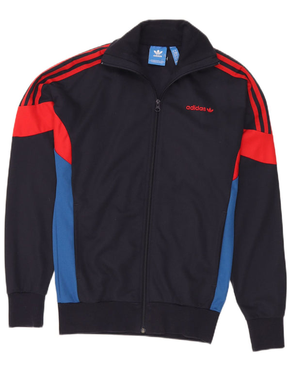 Adidas Mens Originals Tracksuit Top Jacket Pequeno Azul Marinho Colorblock