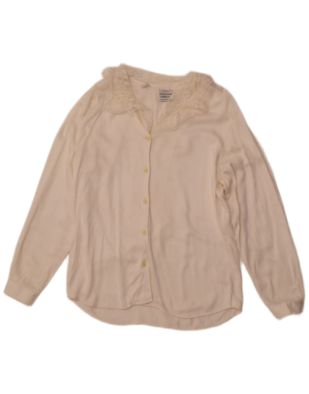 Blusa feminina BENETTON IT 44 médio off white viscose