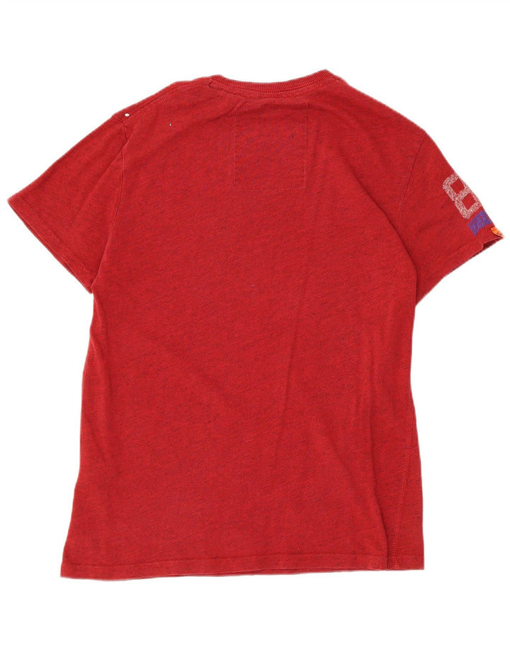 Superdry Mens Graphic T-Shirt Top Médio Algodão Vermelho