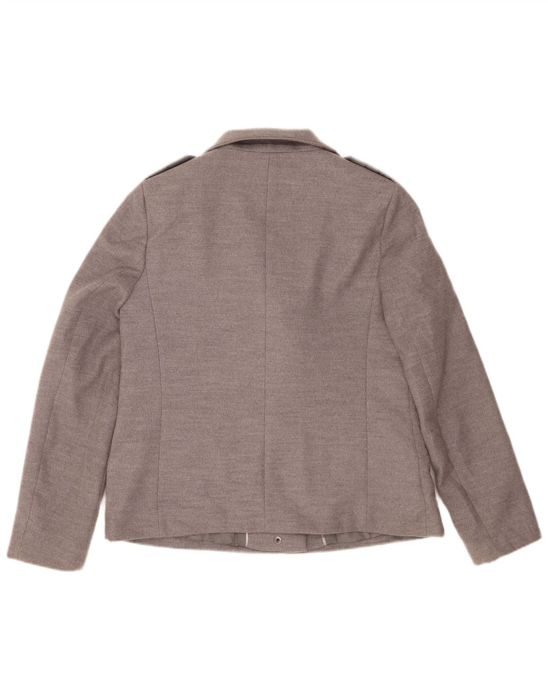 Jaqueta blazer militar curta feminina Marks & Spencer Reino Unido 12 cinza médio
