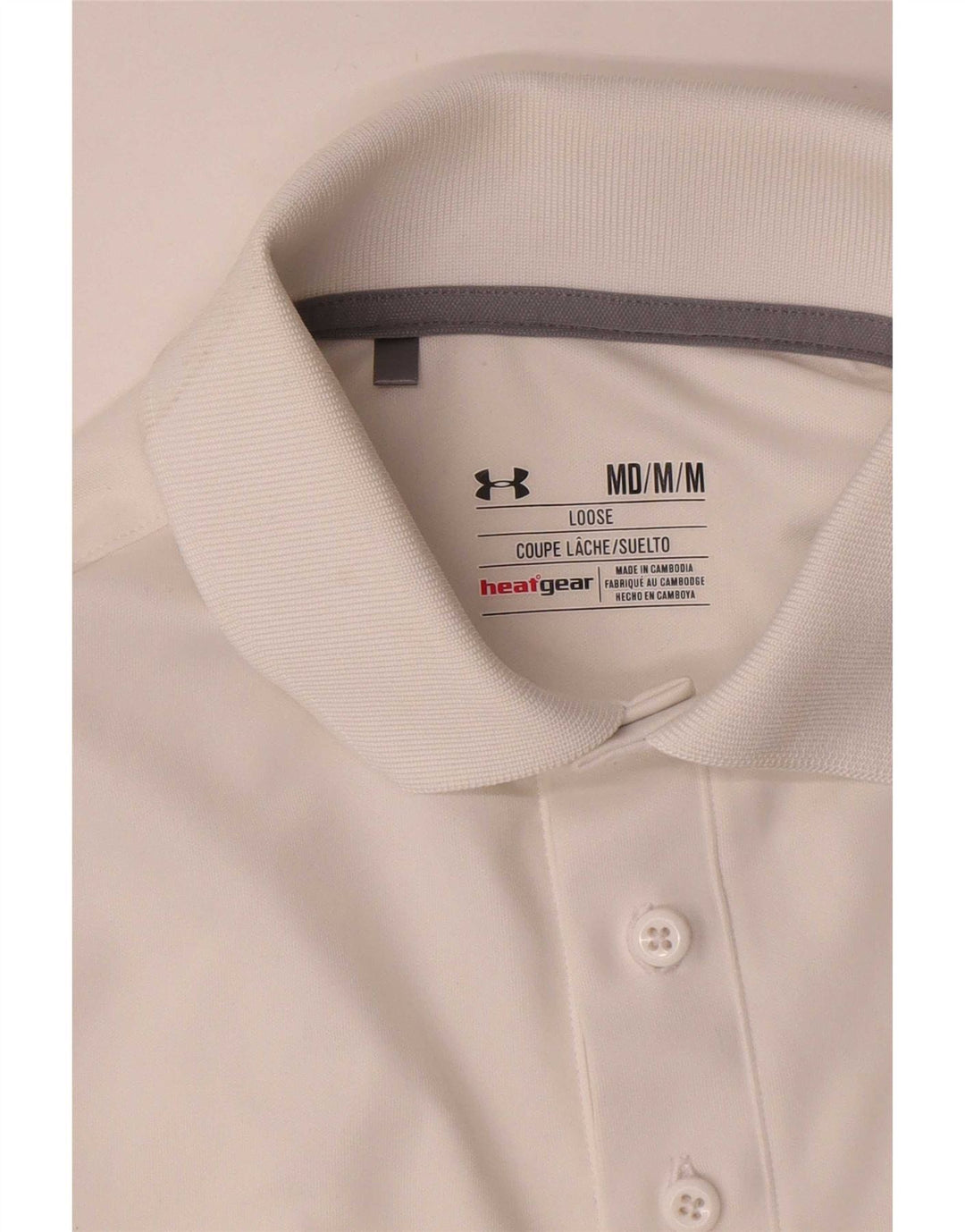 Camisa polo masculina Under Armour Heat Gear médio branco