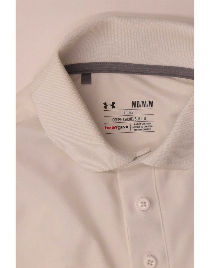 Camisa polo masculina Under Armour Heat Gear médio branco