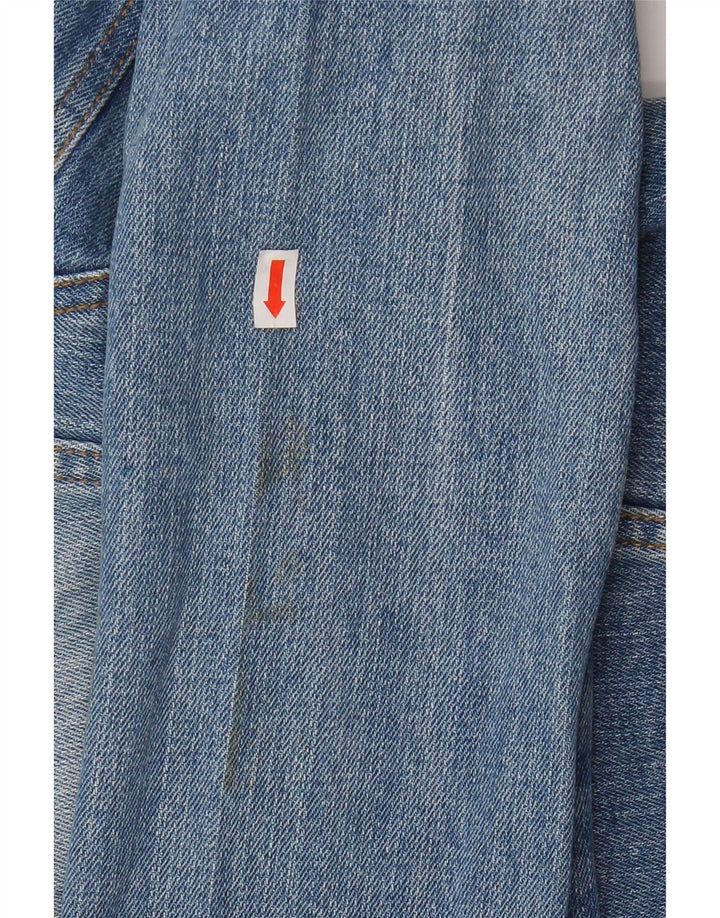 Jaqueta jeans feminina VINTAGE UK 14 grande algodão azul