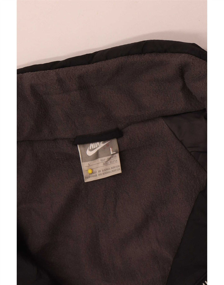 Jaqueta corta-vento Nike Boys Graphic 12-13 anos grande preto nylon