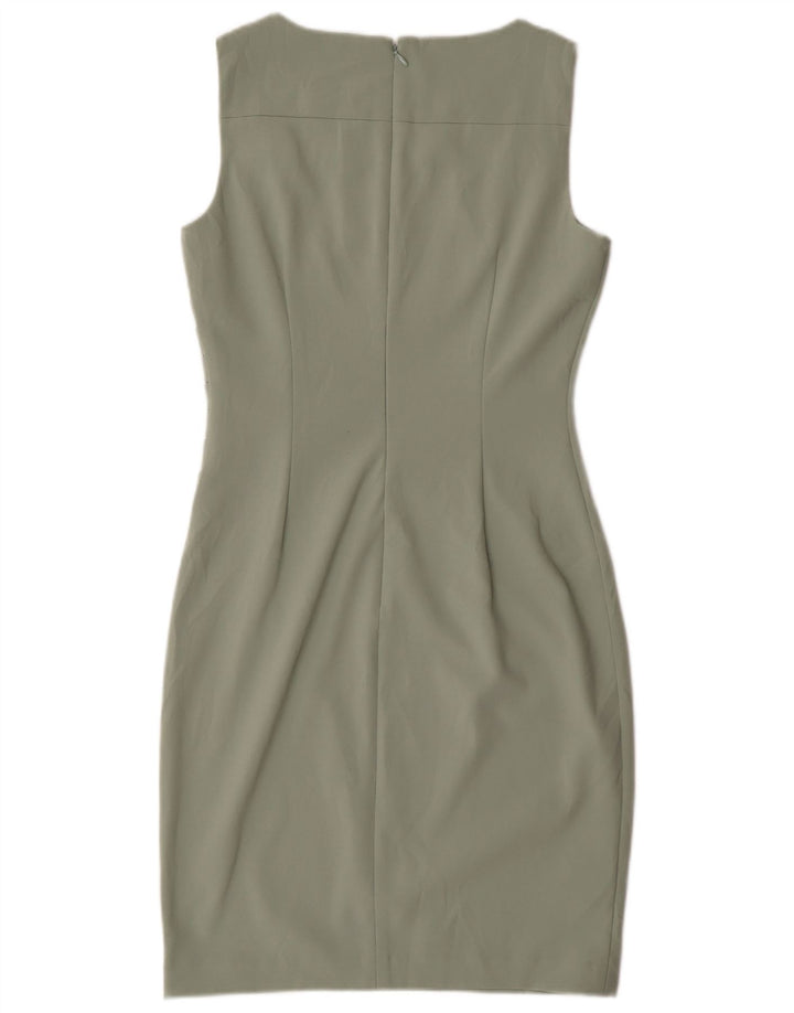 Vestido bodycon feminino sem mangas Calvin Klein UK 12 poliéster verde médio