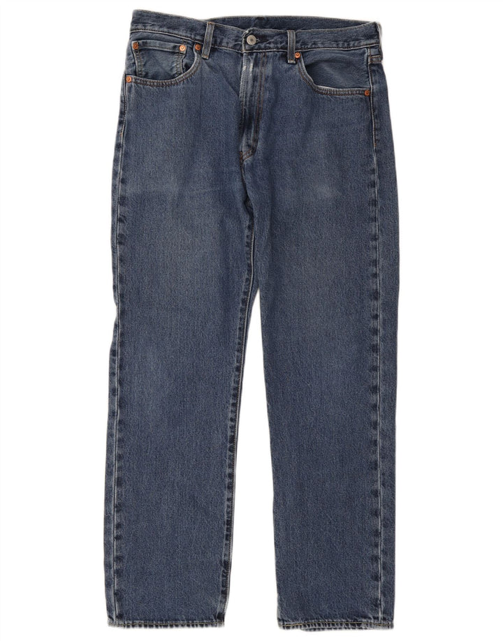 Calça jeans reta masculina Levi's W32 L32 azul algodão