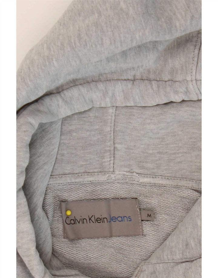 Calvin Klein Jeans Masculino moletom com capuz gráfico cinza médio
