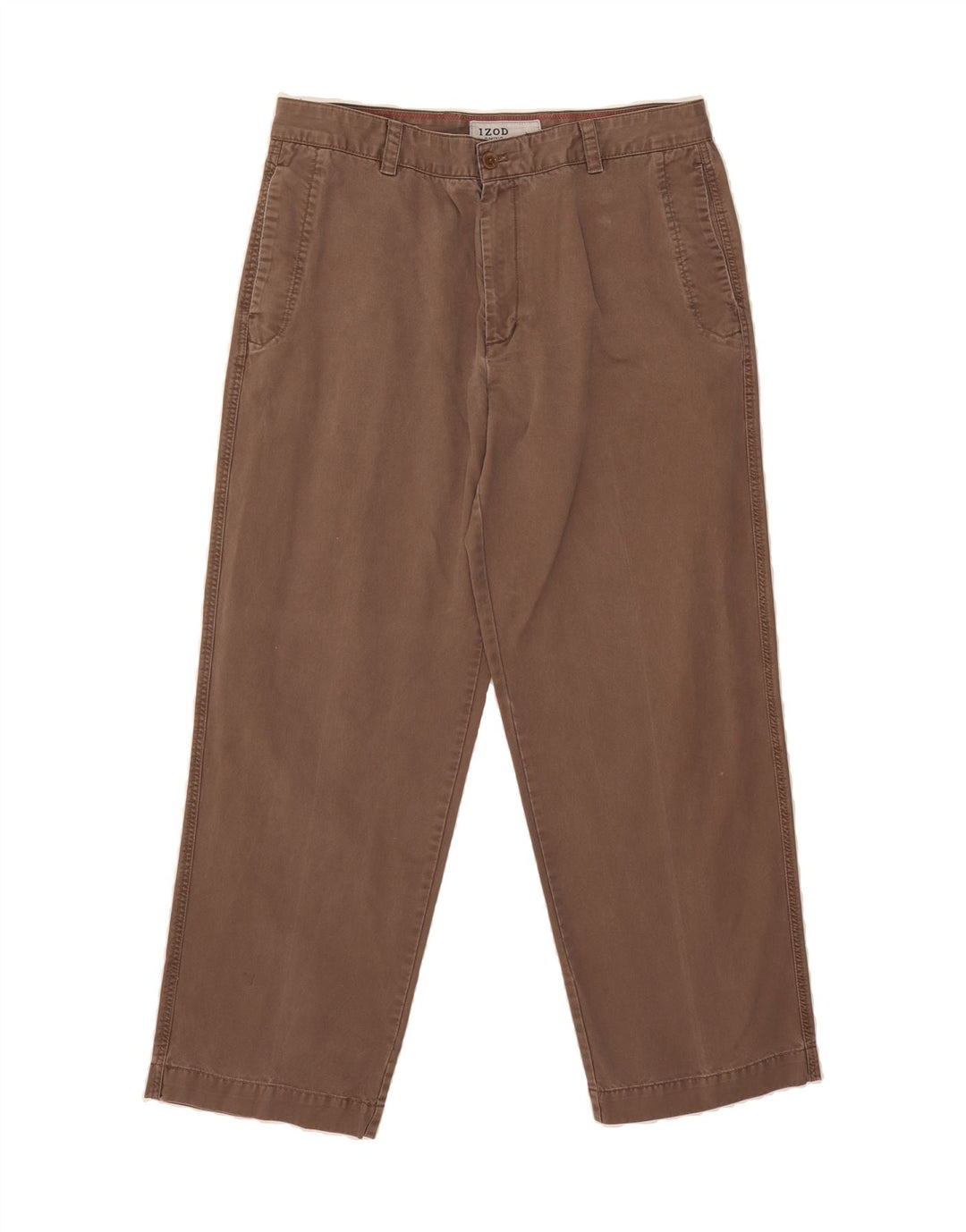 IZOD Mens Straight Chino Trousers W38 L32 Brown Cotton Vintage Izod and Second-Hand Izod from Messina Hembry 