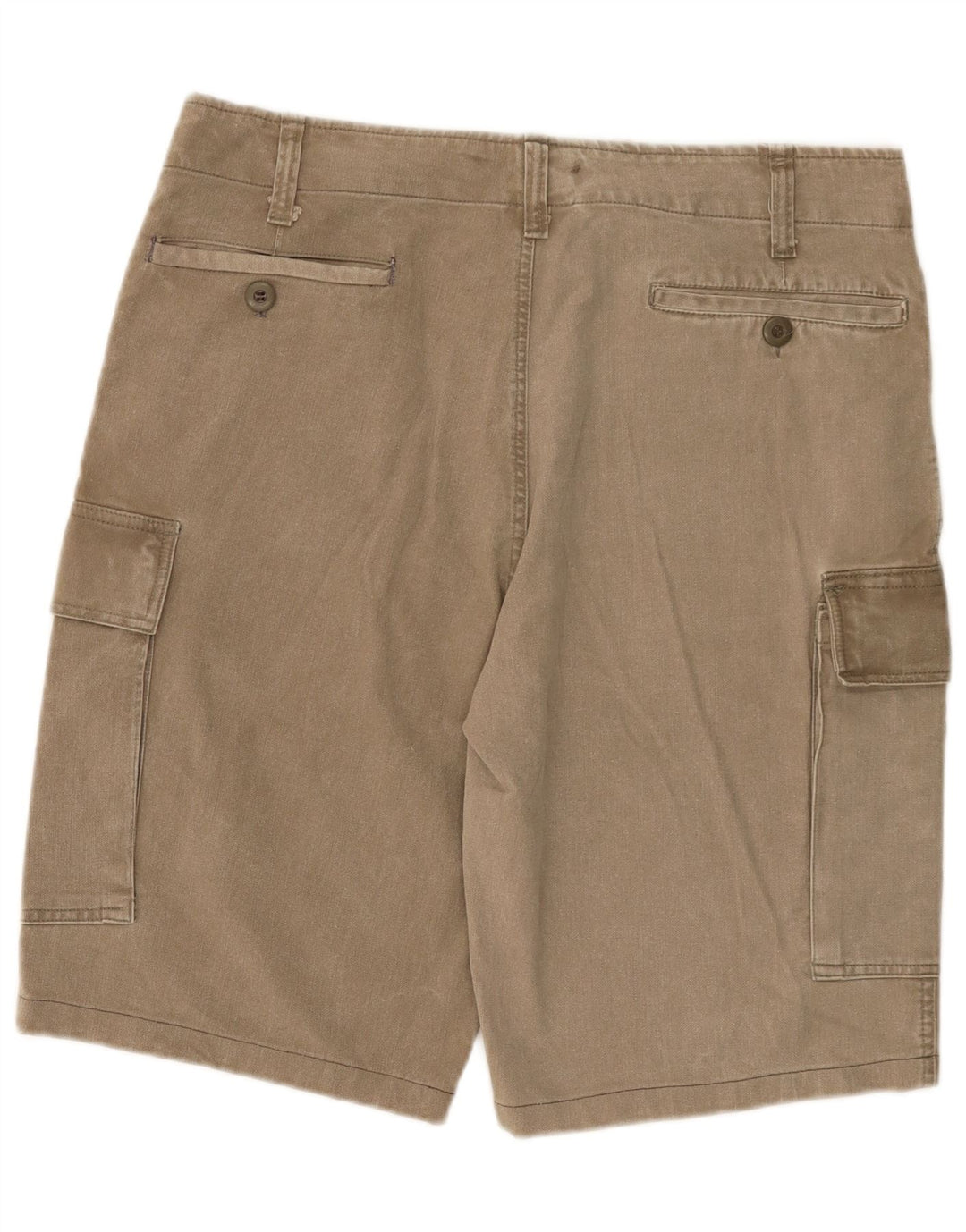 Shorts cargo masculino vintage W36 grande algodão cáqui