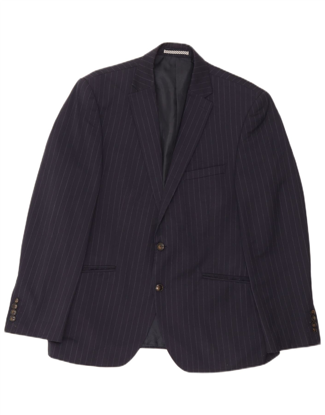 Blazer masculino Marks & Spencer IT 42 risca de giz azul marinho médio