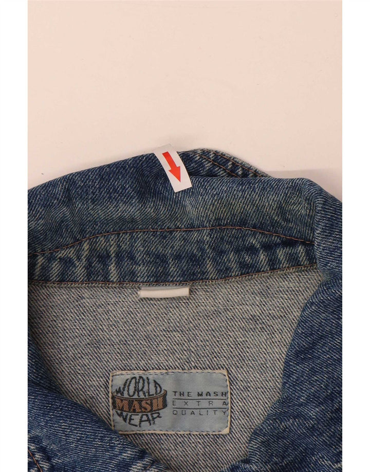Jaqueta jeans masculina Mash UK 42 XL algodão azul