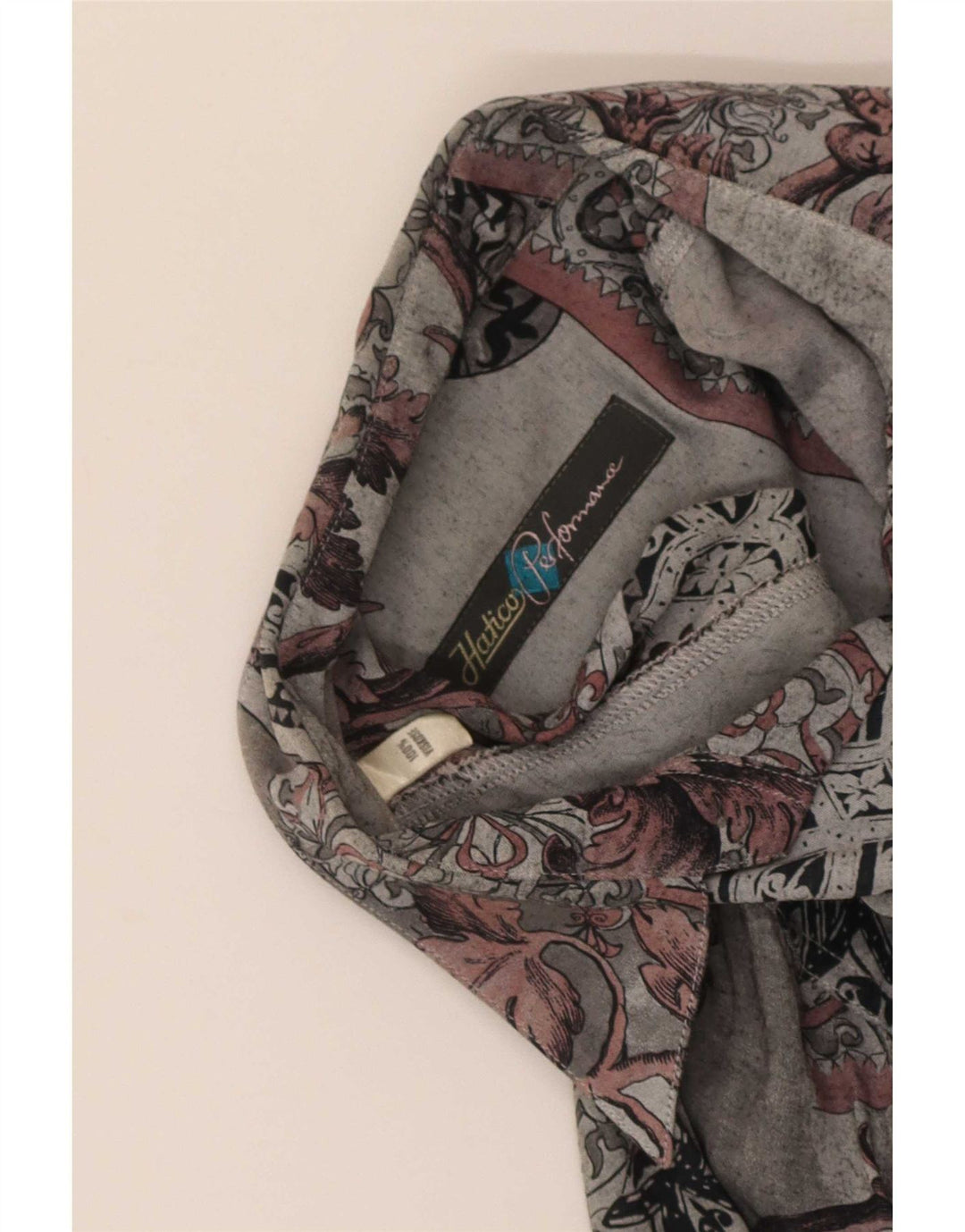 Camisa masculina Hatico com padrão abstrato viscose cinza médio