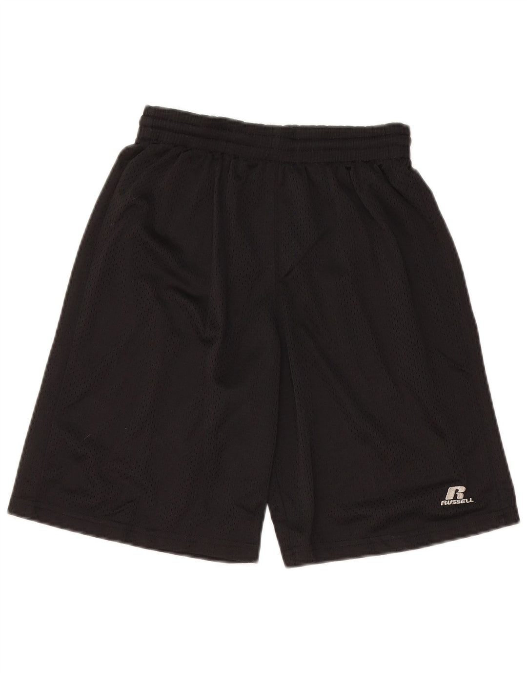 Shorts esportivos Russell Athletic Boys 10-11 anos médio preto poliéster