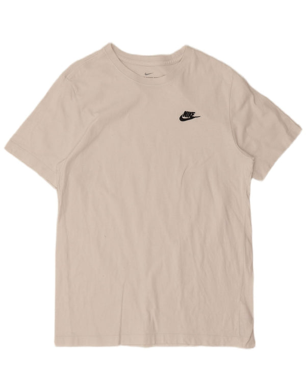 Nike Mens Camiseta Top Médio Algodão Branco