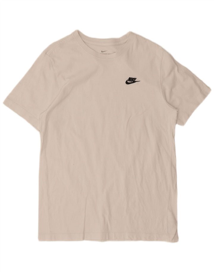 Nike Mens Camiseta Top Médio Algodão Branco