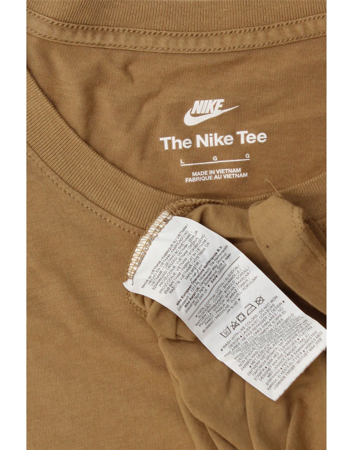 Camiseta masculina Nike grande algodão marrom